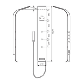 Streamline Synergii Shower Panel Right Side Operation Retrofittable Multi-Function Shower Tower - Matte White